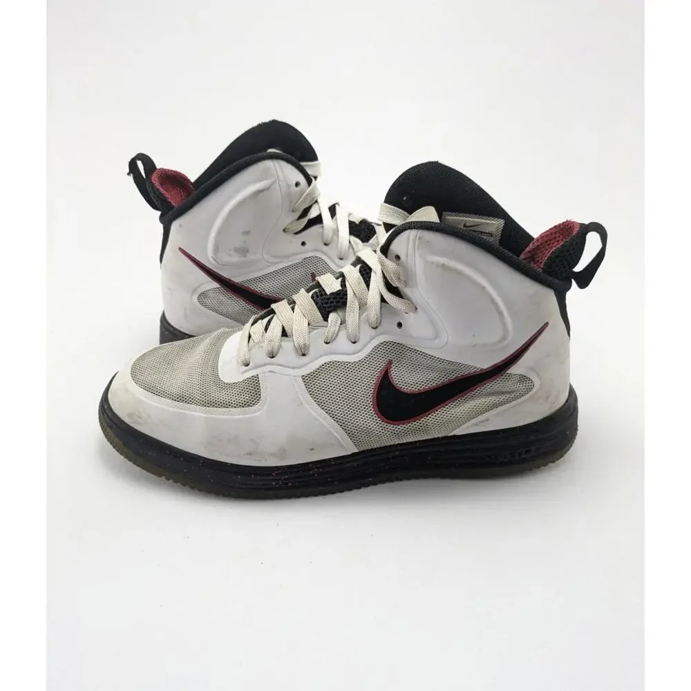 Vintage Mens Nike Air Lunar Force 1‎ White Red Dotted Shoes 580616-100 Size 9.5